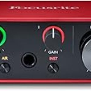 Focusrite Scarlett Solo 3rd Gen USB Audio Interface for Guitarists, Vocalists, Podcasters
