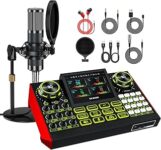 G9 Podcast Microphone Bundle with Live Sound Card Audio Mixer, Podcast Equipment