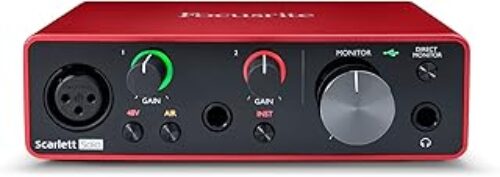 Focusrite Scarlett Solo 3rd Gen USB Audio Interface for Guitarists, Vocalists, Podcasters