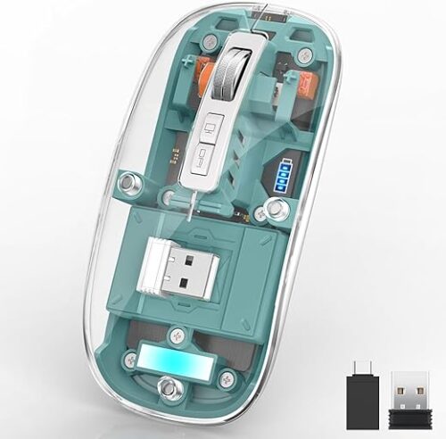 USB C Rechargeable Transparent Mouse